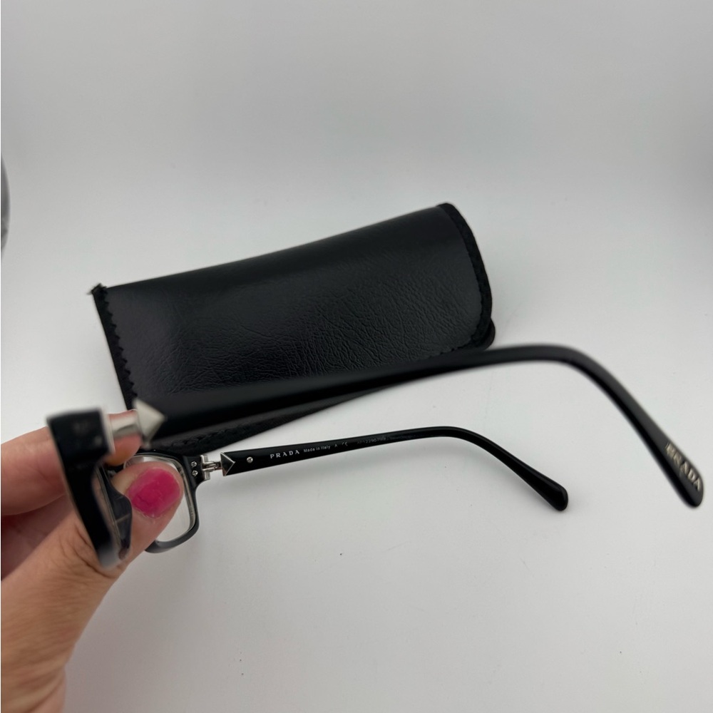 Prada VPR 07N Black Rectangular Glasses with Case Frames Only‎ - Picture 12 of 12